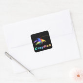 Crayfish-24 Vierkante Sticker (Envelop)