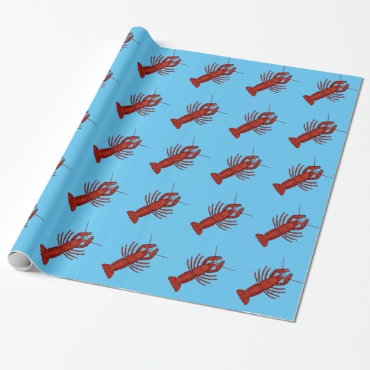 Crayfish Cadeaupapier (Uitgerold)