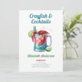 Crayfish Cocktail Party Crawfish Boil Festival Kaart (Staand voorkant)
