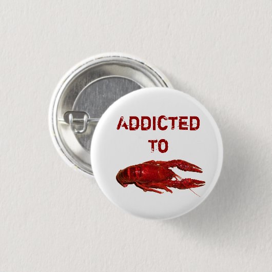 Crayfish/Crawfish/Crawdad Items Ronde Button 3,2 Cm (Voorkant /achterkant)