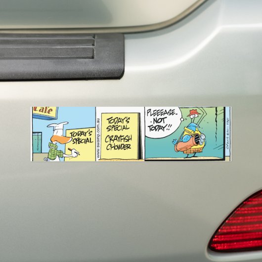 Crayfish De speciale vandaag Bumpersticker (Op auto)