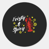 Crayfish Feisty And Scy Lemons Crawfish Women Men Ronde Sticker (Voorkant)