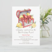 Crayfish & Lemon Treasure Chest Birthday  Kaart (Staand voorkant)