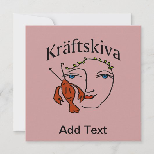 Crayfish Party, Kräftskiva Kaart (Voorkant)