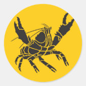 Crayfish Ronde Sticker (Voorkant)