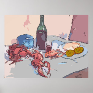 Crayfish stille levens 1 poster