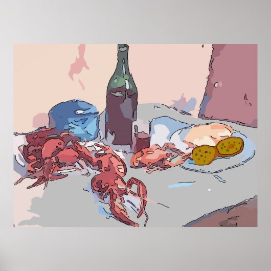 Crayfish stille levens 1 poster (Voorkant)