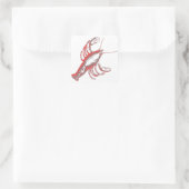 Crayfish Vierkante Sticker (Tas)