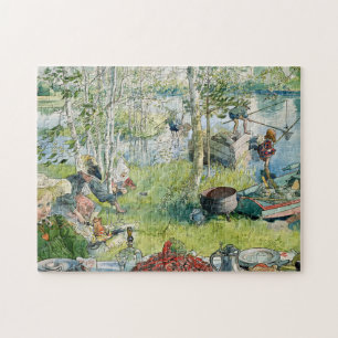 Crayfishing, 1895 by Carl Larsson Legpuzzel