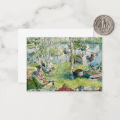 Crayfishing, 1895 by Carl Larsson Notitiekaartje (Voorkant / Achterkant in situ)