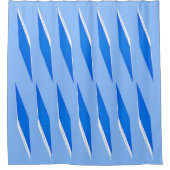 Crayola-blauw patroon douchegordijn (Voorkant)