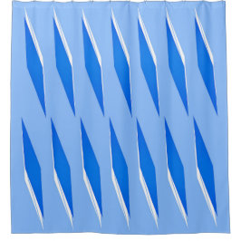 Crayola-blauw patroon douchegordijn