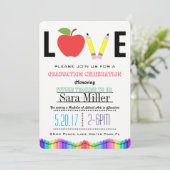 Crayola Rainbow Teacher Afstuderen Kaart (Staand voorkant)