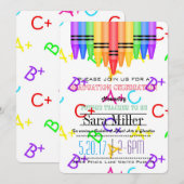 Crayola Rainbow Teacher Afstuderen Kaart (Voorkant / Achterkant)