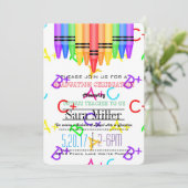 Crayola Rainbow Teacher Afstuderen Kaart (Staand voorkant)