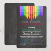 Crayola Rainbow Teacher Afstuderen Kaart (Voorkant / Achterkant)