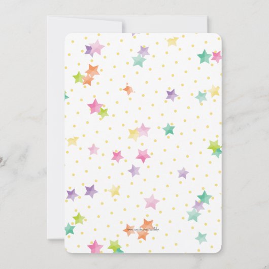 Crayola Rainbow Teacher Afstuderen Uitnodiging (Achterkant)