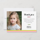 Crayon 2de verjaardag Roze Foto Bedankkaart (Voorkant)