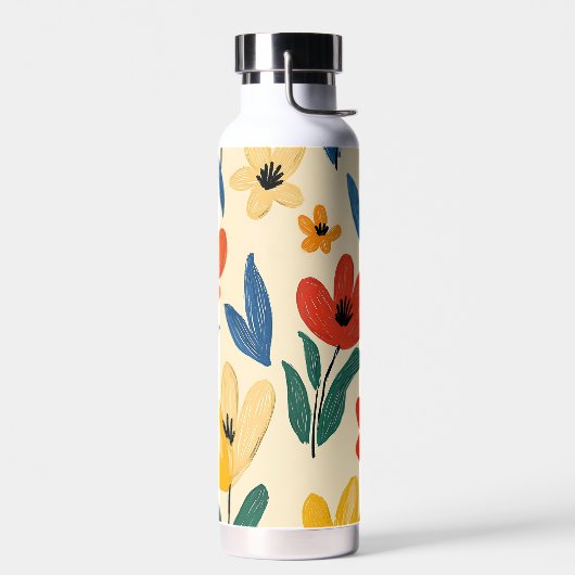 Crayon and Butterfly Flowers Waterfles (Links)