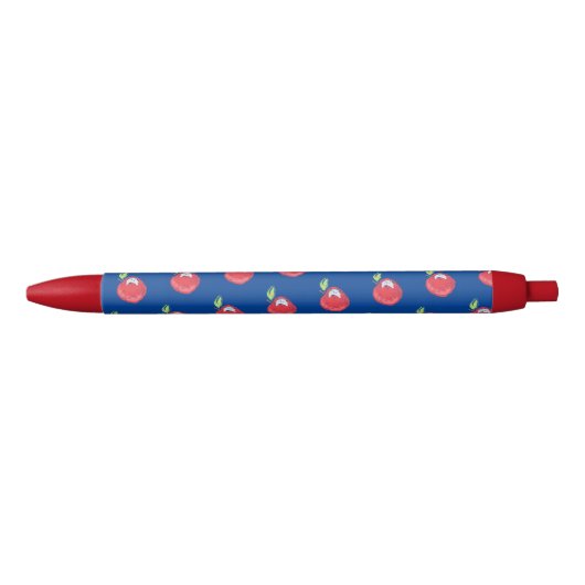 Crayon Apple Pattern Zwarte Inkt Pen (Voorkant)