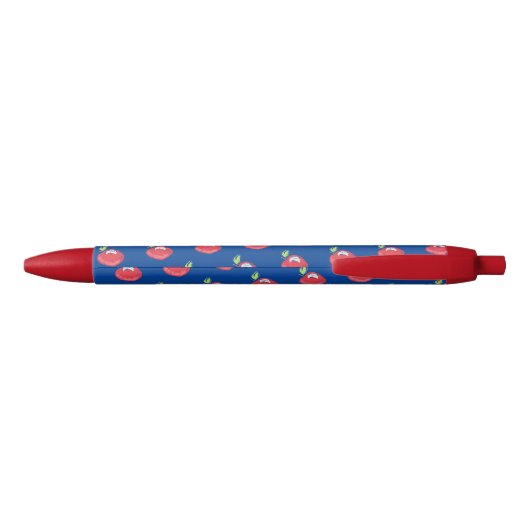 Crayon Apple Pattern Zwarte Inkt Pen (Achterkant)