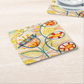 Crayon Art Doodles Kartonnen Onderzetters (Schuin)