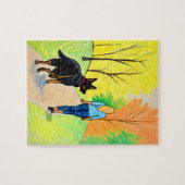 Crayon Art puzzel cadeau idee Duitse Herder / vrou (Horizontaal)