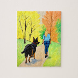 Crayon Art puzzel cadeau idee Duitse Herder / vrou