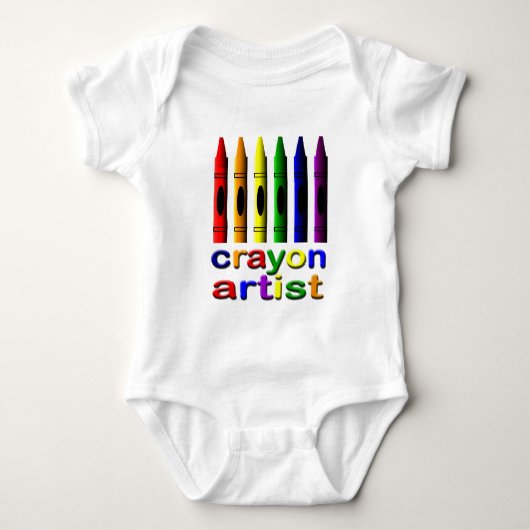 Crayon Artist Crayons Baby Creeper Romper (Voorkant)