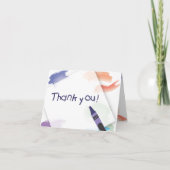 Crayon Bedankkaart  |  Blauw (Voorkant)