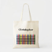 Crayon bevestiging voor kinderen Motivatie school Tote Bag (Voorkant)