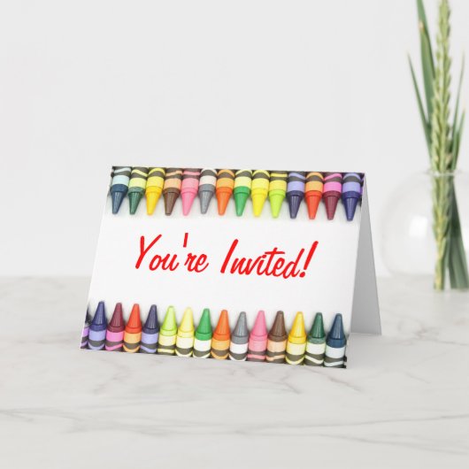 Crayon Border Invitation (Voorkant)