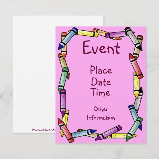 Crayon Border Kaart (Voorkant / Achterkant)