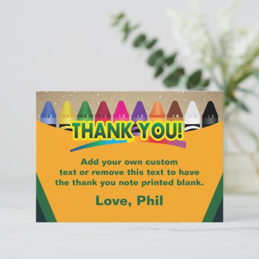 Crayon Box Bedankt kaarten (Staand voorkant)