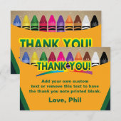 Crayon Box Bedankt kaarten (Voorkant / Achterkant)