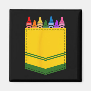 Crayon Box Pocket Teacher Gift Kostuum Magneet