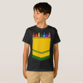 Crayon Box Pocket Teacher Gift Kostuum T-shirt (Voorkant volledig)