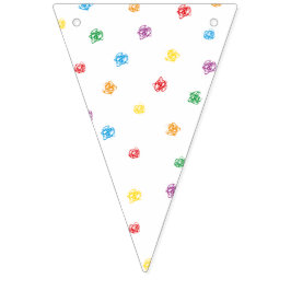 Crayon bunting vlaggetjes