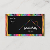 Crayon Chalkboard Visitekaartje (Voorkant)