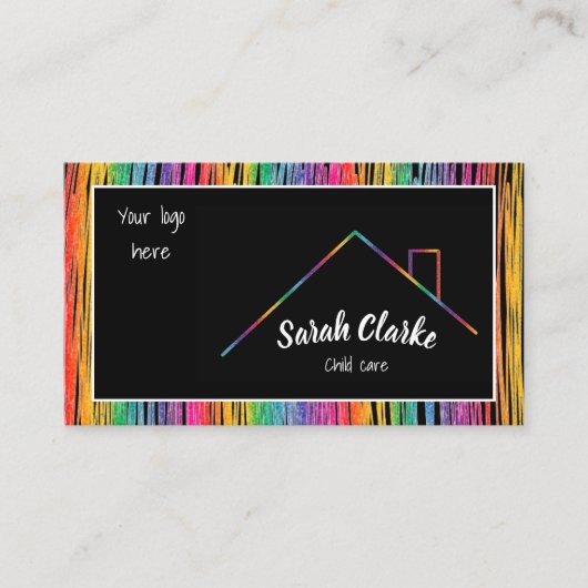 Crayon Chalkboard Visitekaartje (Voorkant)