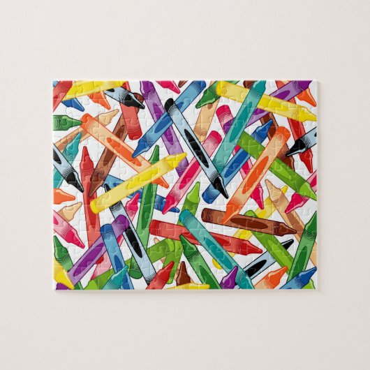Crayon Challenge, witte achtergrond, Legpuzzel (Horizontaal)