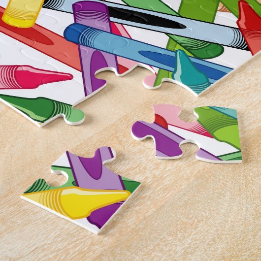 Crayon Challenge, witte achtergrond, Legpuzzel (Zijkant)