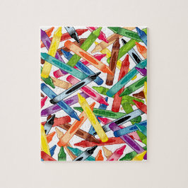 Crayon Challenge, witte achtergrond, Legpuzzel