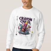 Crayon Chaos Art – Trippy Melting Crayon Streetwea Trui (Voorkant)