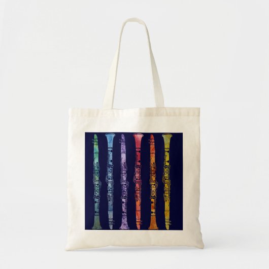 Crayon Clarinets over de marine Tote Bag (Voorkant)