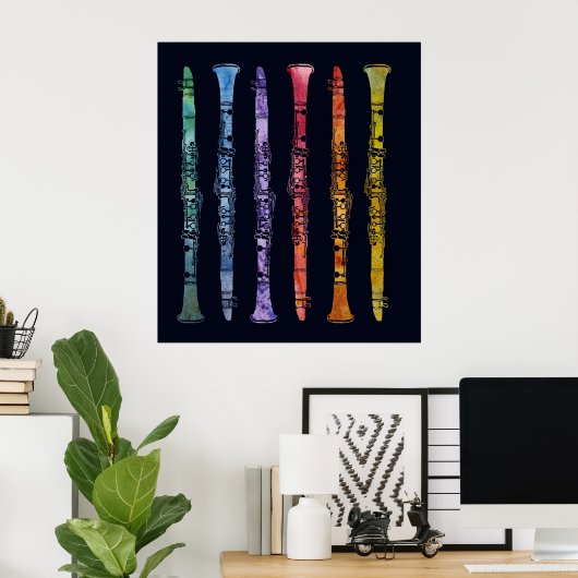 Crayon Clarinets Poster (Thuiskantoor)