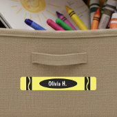 Crayon Colorful School Teacher Student Name Labels