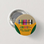 Crayon Coloring Party Pinback Button (Voorkant /achterkant)