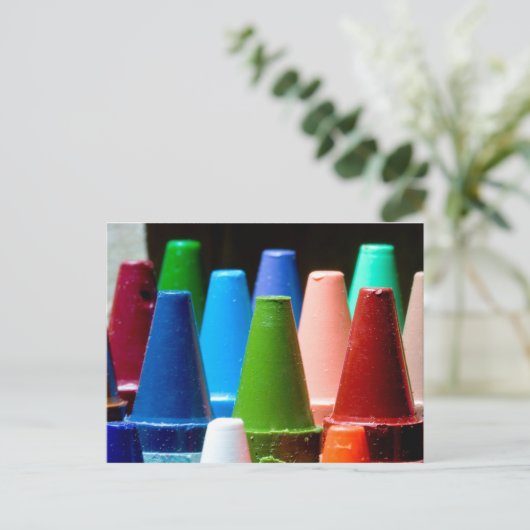 Crayon Colors Briefkaart (Staand voorkant)