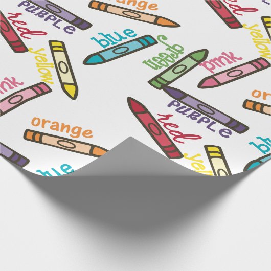 Crayon Colors Cadeaupapier (Hoek)